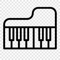 keys, notes, music, composition icon svg