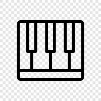 keys, notes, music, performance icon svg