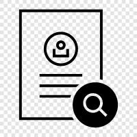 keywords, document, online document search, online document search engine icon svg