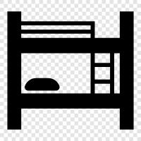 kids room, childrens room, loft bed, kids loft bed icon svg