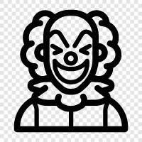 killer clown, clowns, clowning, creepy clown icon svg