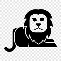 king, animal, big, white icon svg