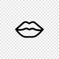 kiss, red, lipstick, pout icon svg