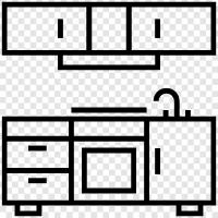 kitchen appliances, kitchen cabinets, kitchen design, kitchen remodeling icon svg