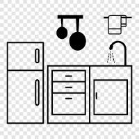 kitchen appliances, kitchen design, kitchen remodeling, kitchen renovation icon svg