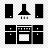 kitchen appliances, kitchen design, kitchen remodeling, kitchen cabinets icon svg