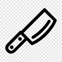 kitchen cleaver, butcher knife, kitchen knife, steak knife icon svg