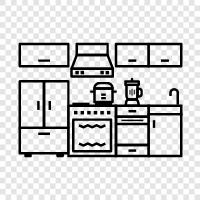 kitchen design, kitchen remodel, kitchen renovation, kitchen redo icon svg