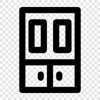 kitchen, appliance, storage, doors icon svg