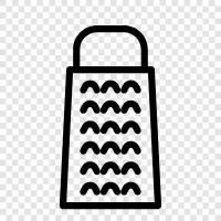 Küchengeräte, Küchengeräte zum Backen, Küchengeräte für Käse, Grater symbol