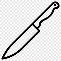 kitchen, kitchen knives, butcher knives, hunting knives icon svg