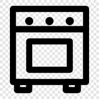 kitchen, cooking, gas, electric icon svg