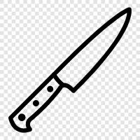 kitchen knife, chef knife, butcher knife, hunting knife icon svg
