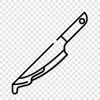 kitchen knife, kitchen shears, butcher knife, carving knife icon svg