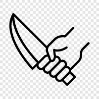 kitchen knife, butcher knife, fillet knife, kitchen shears icon svg