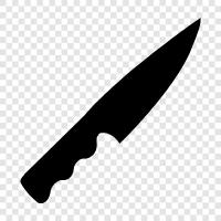 kitchen knife, butcher knife, kitchen shears, steak knife icon svg