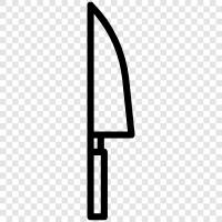 kitchen knife, chefs knife, slicing knife, hunting knife icon svg