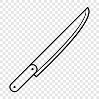 kitchen knife, pocket knife, steak knife, bread knife icon svg