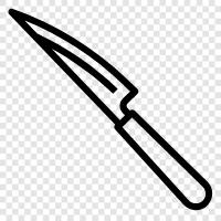 kitchen knife, cooking knife, butcher knife, utility knife icon svg