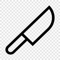 Küchenmesser, Steakmesser, Metzgermesser, Schere symbol