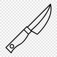 kitchen knife, butcher knife, steak knife, sushi knife icon svg