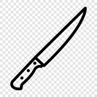 Mutfak bıçakları, aşçı bıçağı, bıçak bloğu, bıçak rafı ikon svg