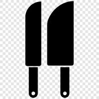 kitchen knives, kitchen shears, steak knives, butcher knives icon svg