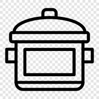 Kitchen Pot, Cast Iron Cooker, Dutch Oven, Camping Pot icon svg