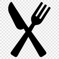 Küche, Messer, Gabeln, Löffel symbol