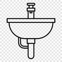 kitchen sink, bathroom sink, kitchen faucet, bathroom faucet icon svg