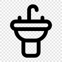 kitchen sink, bathroom sink, kitchen garbage disposal, bathroom garbage disposal icon svg