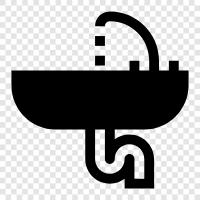 kitchen sink, bathroom sink, laundry sink, kitchen faucet icon svg