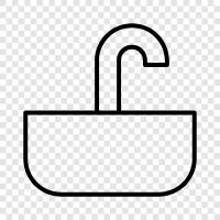 kitchen sink, kitchen sink faucet, kitchen sink drain, sink icon svg