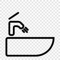 kitchen sink, bathroom sink, laundry sink, dish sink icon svg