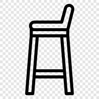 kitchen stool, wooden stool, pub stool, American stool icon svg