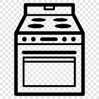 kitchen stove, oven, range, cooktop icon svg