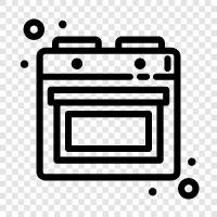 kitchen stove, range, oven, cooktop icon svg