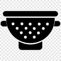 kitchen strainer, food strainer, vegetable strainer, fruit strainer icon svg