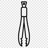 kitchen tongs, cooking tongs, barbecue tongs, kitchen utens icon svg