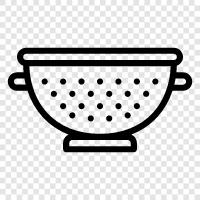 kitchen tool, strainer, sieve, colander bowl icon svg