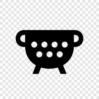 kitchen utensil, strainer, colander, kitchen col icon svg