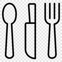 kitchen utensils, utensil set, kitchen utensils set, eating utensils icon svg