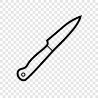 Knife, Kitchen Knife, Butcher Knife, Hen Knife icon svg