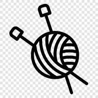 knitting, crochet, fiber, yarn shop icon svg