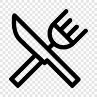 knives, kitchen, cooking, silver icon svg