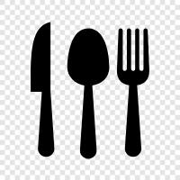 knives, silverware, dinnerware, china icon svg