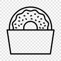 Krispy Kreme, donut, pastry, doughnut shop icon svg