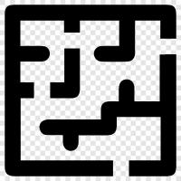 Labyrinth, Enigma, Labyrinths, Escape icon svg