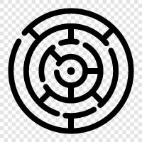 Labyrinth, Floorplan, Rooms, Dilemma icon svg