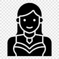 ladylike, woman, womanliness, femininity icon svg